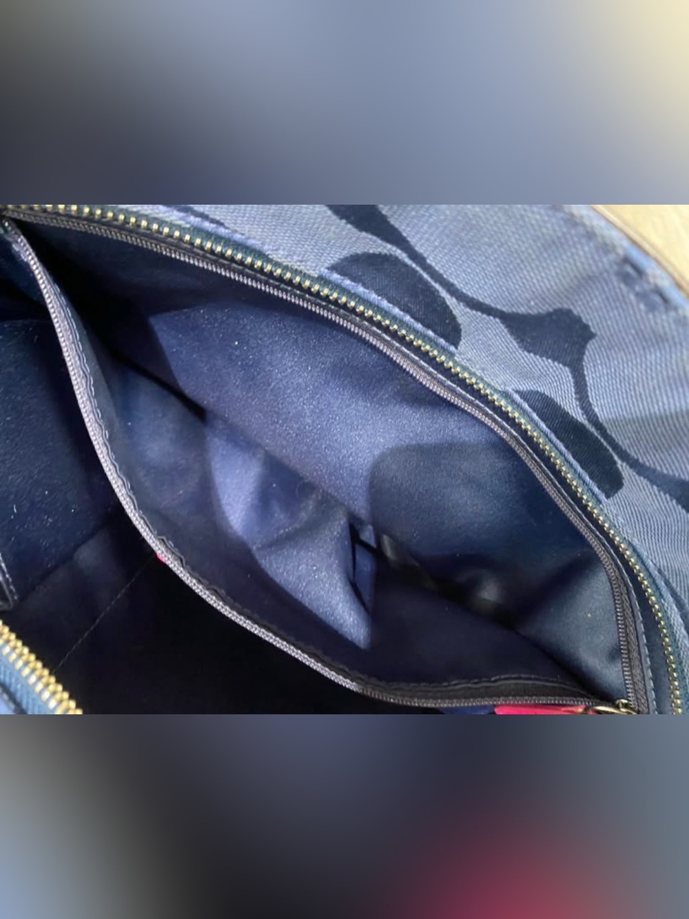 Coach Pink and navy blue laura tote bag - Picture 8 of 10